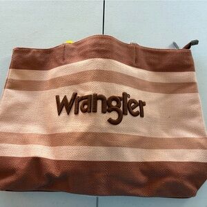 Wrangler Two-Tone Brown Striped Tote